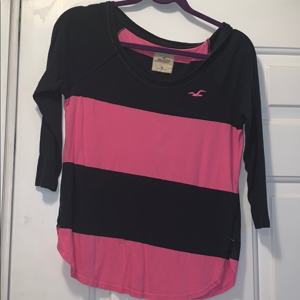 Hollis tee baseball stripped shirt